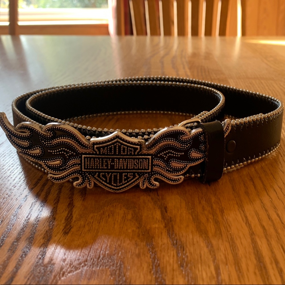 Harley-Davidson Black Leather Belt